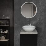 روشویی کابینتی کاکتوس مدل elegante 50 رنگ مشکی پتینه 5013